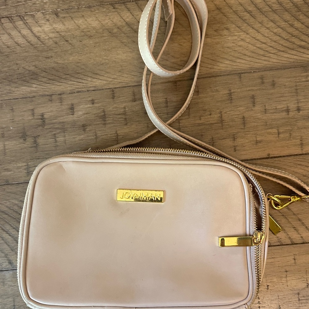 Jonathan Adler Cream Crossbody Bag with Gold Accents